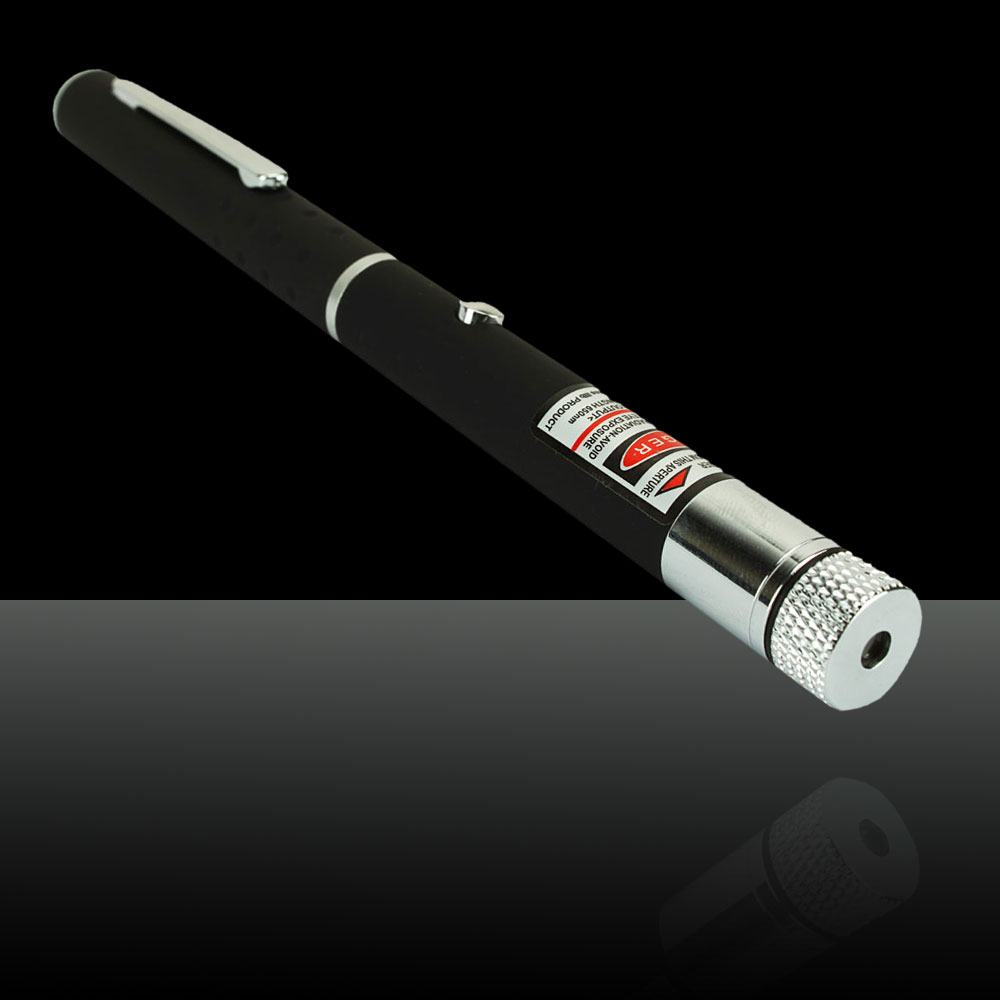 5mW 650nm Red Laser Pointer Starry-Light-Lens Pen-Shape Black